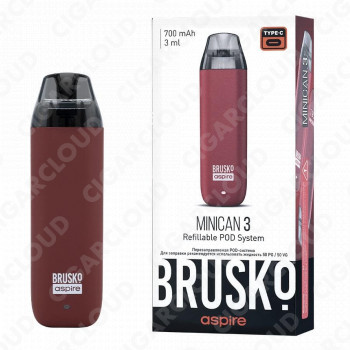Brusko Minican 3 700 mAh, Тёмно Красный