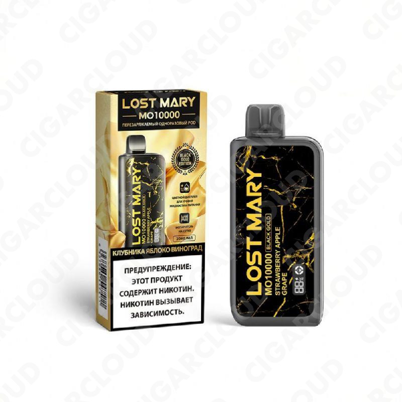 Lost Mary MO 10000 Black Gold - Клубника яблоко виноград