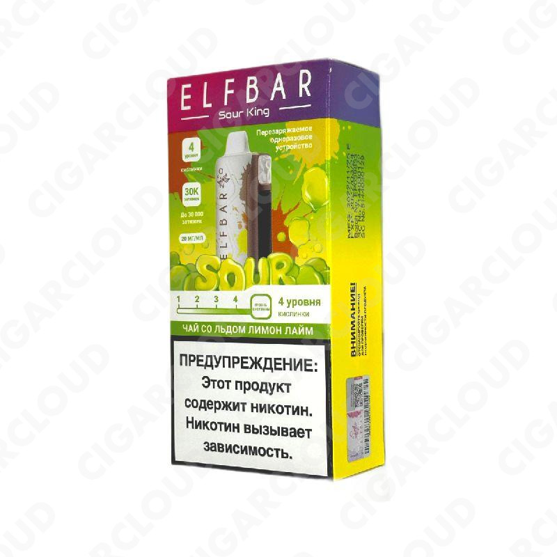 Elf Bar Sour King 30000 - Чай со льдом лимоном и лаймом