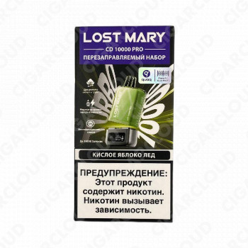 Lost Mary PRO CD + картр. 10000 - Кислое яблоко лёд