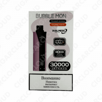 BUBBLE MON BOOSTER DUBLE 30000 Розовый лимонад / красный персик 2%