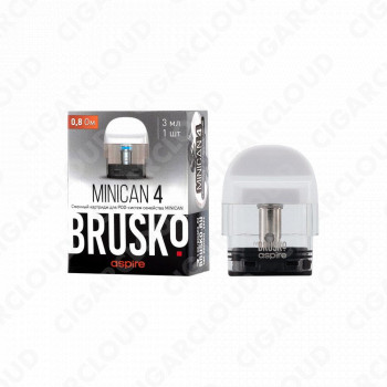 Brusko Minican 4, 0.8 Ом (3мл) Белый