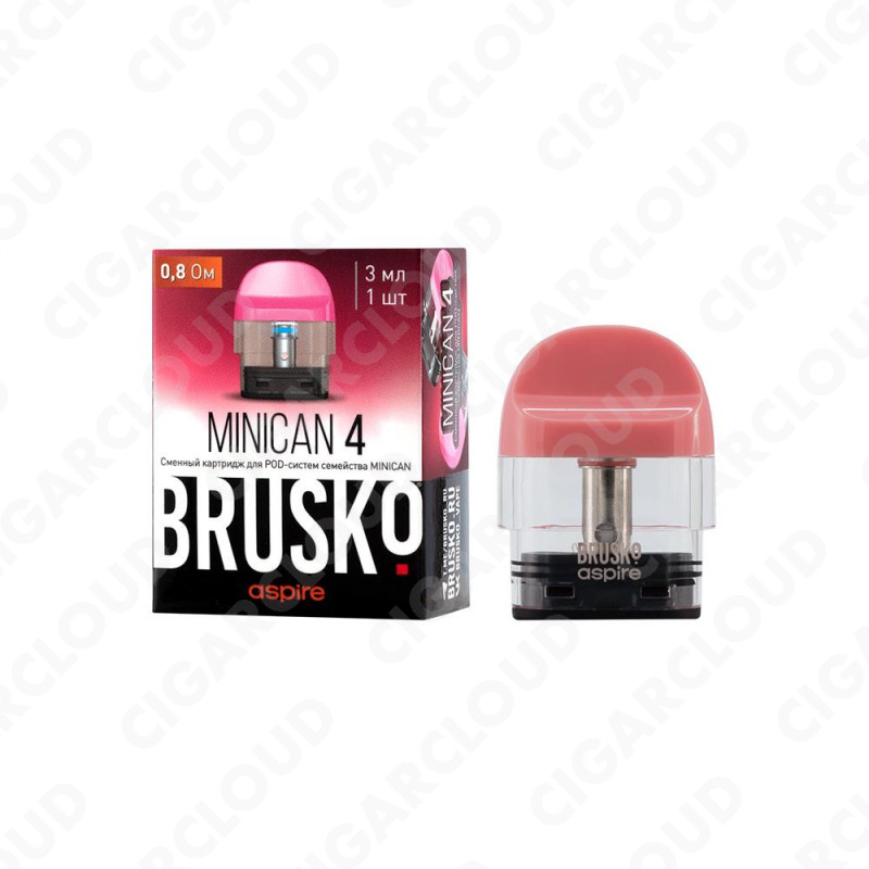 Картридж Brusko Minican 4 (0.8 Ом), Розовый