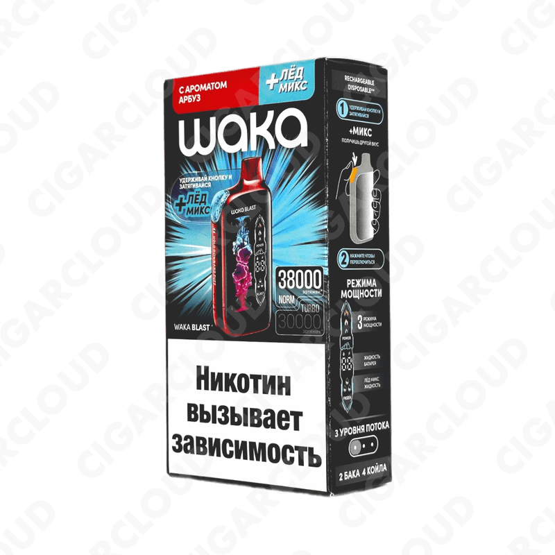 WAKA Blast 38000 Hard - Арбуз + лед микс
