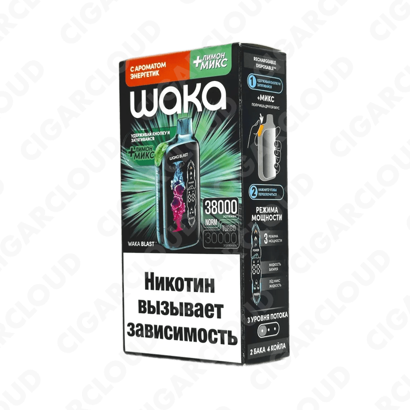 WAKA Blast 38000 Hard - Энергетик + лимон микс
