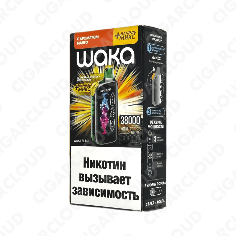 WAKA Blast 38000 Hard - Манго + ваниль микс