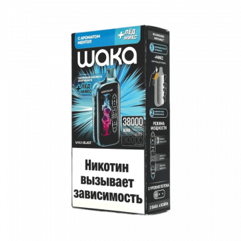 WAKA Blast 38000 Hard - Ментол + лед микс