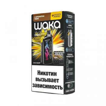 WAKA Blast 38000 Hard - Tабак + ваниль микс
