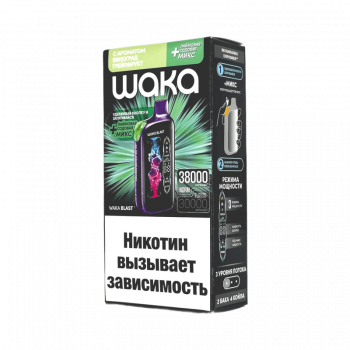 WAKA Blast 38000 Hard - Виноград грейпфрут + лимонная содовая