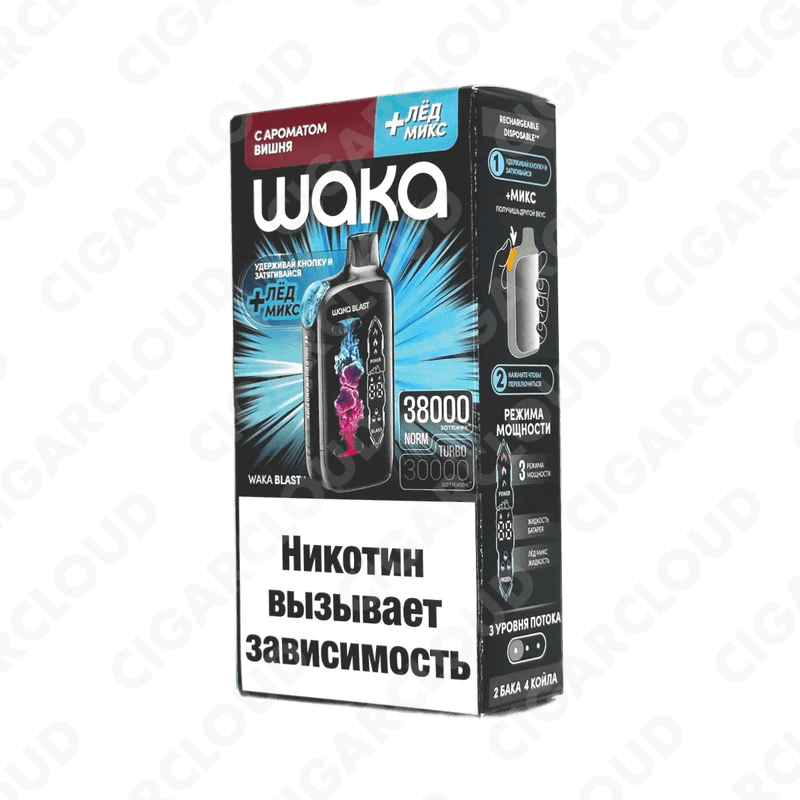 WAKA Blast 38000 Hard - Вишня + лед микс